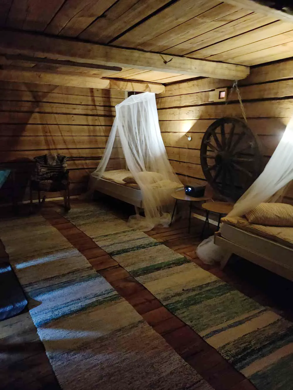 Hämeenniemen B&B aittamajoituksen Aittasviitti sisältä