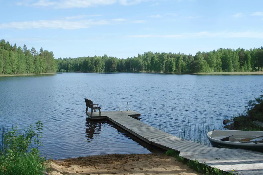 Näkymä Hämeenniemen huvila Ferdinand laiturilta