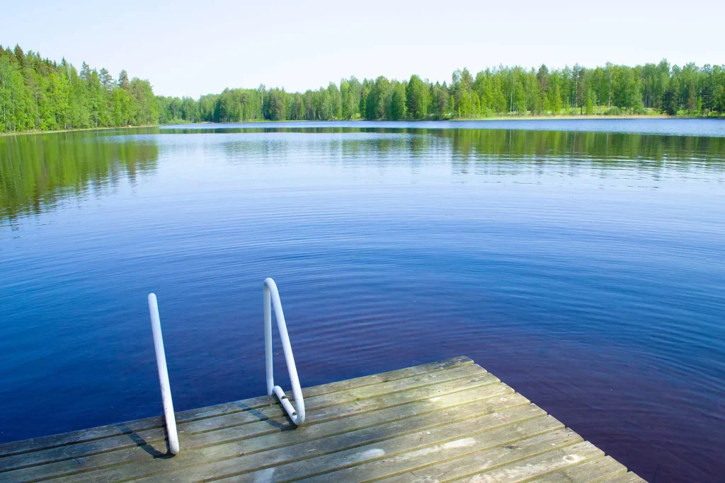 Näkymä Hämeenniemen huvila Ferdinand laiturilta